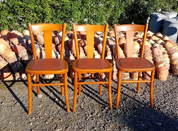 Lot de 3 chaises vintages / Bistrot / Luterma / n°11644