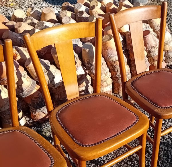 Lot de 3 chaises vintages / Bistrot / Luterma / n°11644