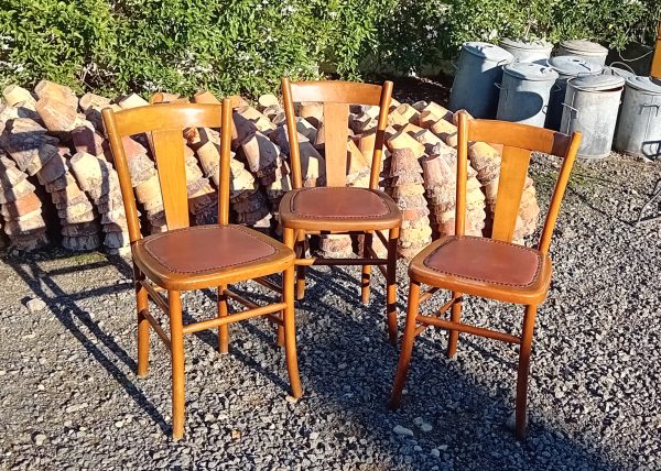 Lot de 3 chaises vintages / Bistrot / Luterma / n°11644