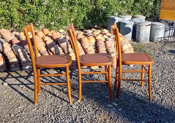 Lot de 3 chaises vintages / Bistrot / Luterma / n°11644