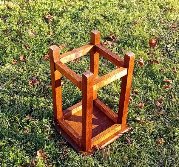 Tabouret ou guéridon vintage en chêne n°11653