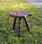 Tabouret vintage / Fer a cheval / n°11652