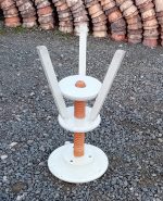 Tabouret a vis en bois n°11658