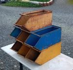 Lot de 7 anciens casiers de garage en métal n°11660