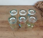 Lot de 6 verres vintages / Papillons / n°11673