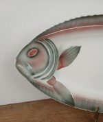 Grand plat vintage / Barbotine / Poisson / n°11674