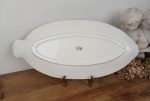 Grand plat vintage / Barbotine / Poisson / n°11674