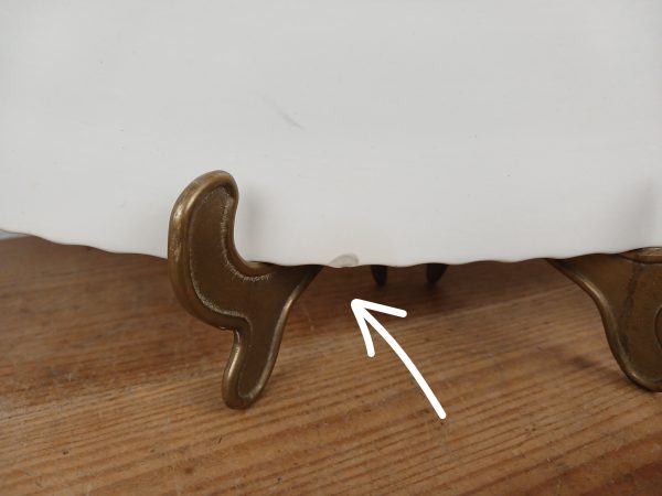 Grand plat vintage / Barbotine / Poisson / n°11674