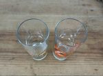 Lot de 2 verres vintages / Papillon / n°11677