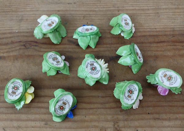 Lot de 10 porte-noms en porcelaine Royal Adderley n°11681