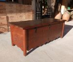 Coffre en bois décor floral n°11692