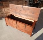 Coffre en bois décor floral n°11692