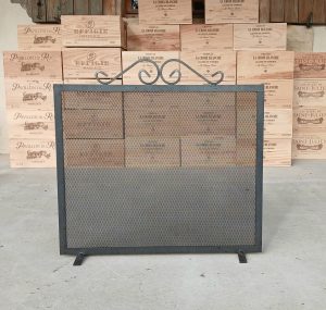 Pare-feu pour cheminée en métal n°11695/9