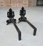 Ancienne paire de chenets en bronze n°11707