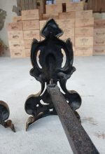 Ancienne paire de chenets en bronze n°11707