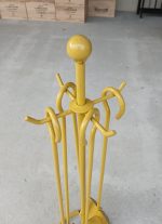 Serviteur en métal pour cheminée jaune n°11708