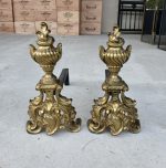 Ancienne paire de chenets en bronze n°11709