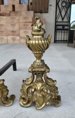 Ancienne paire de chenets en bronze n°11709