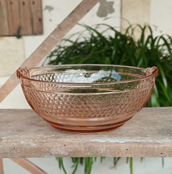 Lot de 6 bols vintages en verre rose n°11795