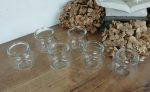 Lot de 6 anciennes ventouses en verre n°11800