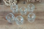 Lot de 6 anciennes ventouses en verre n°11801