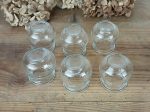 Lot de 6 anciennes ventouses en verre n°11801