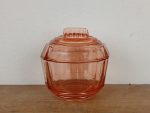 Sucrier vintage en verre rose n°11807