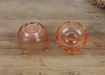 Sucrier vintage en verre rose n°11807