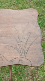 Ancien guéridon / table d'appoint en noyer n°11920