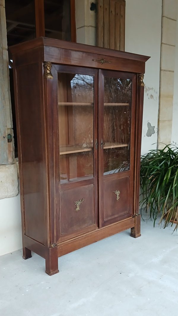 Ancienne vitrine en acajou style Empire n°11927