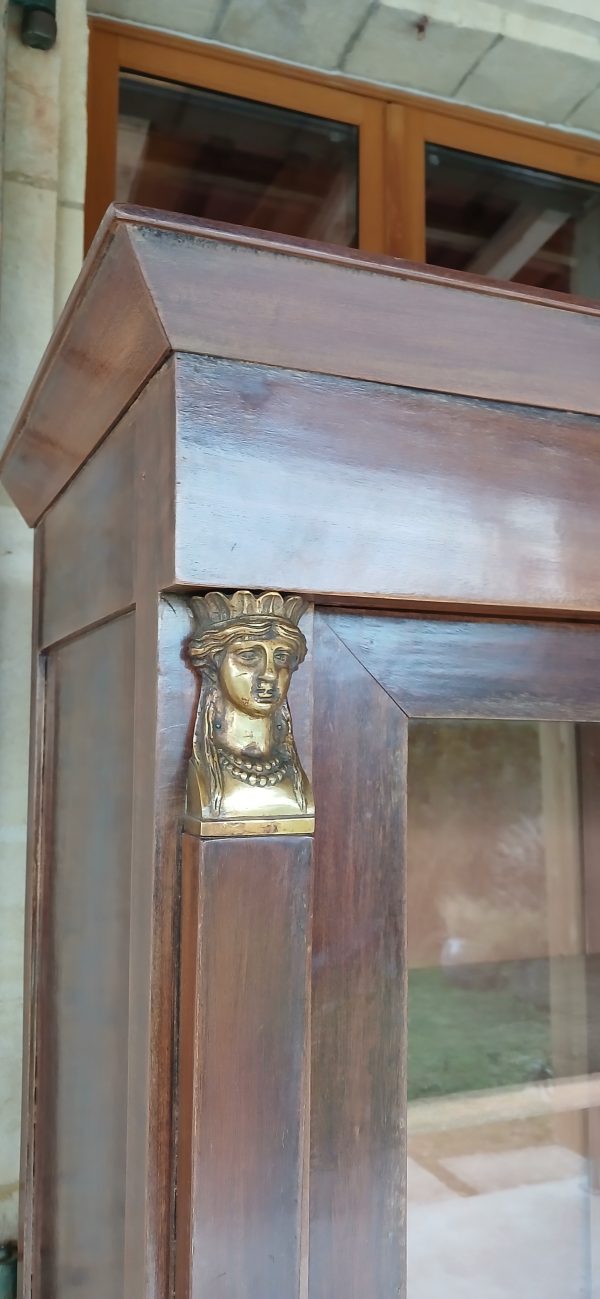Ancienne vitrine en acajou style Empire n°11927
