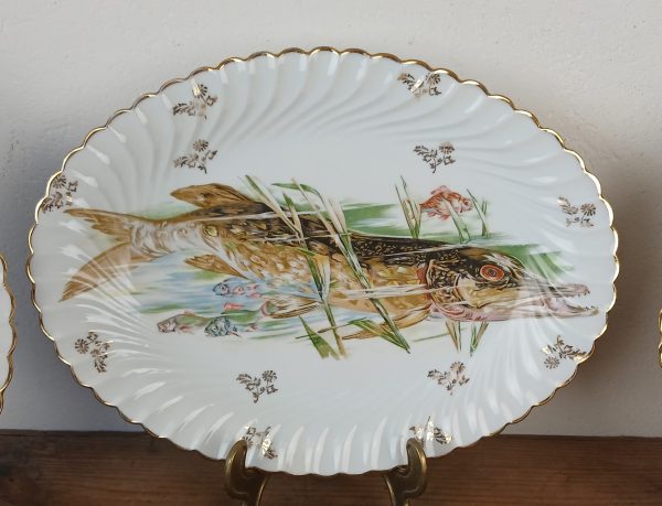 Ancien service a poisson en porcelaine n°11713