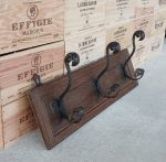 Ancien porte manteaux bois et fer forgé n°11724