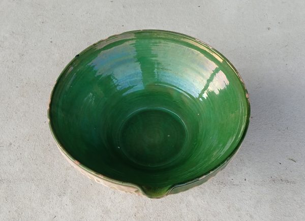 Ancien grésal en terre cuite vernissée n°11726