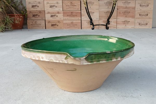 Ancien grésal en terre cuite vernissée n°11726