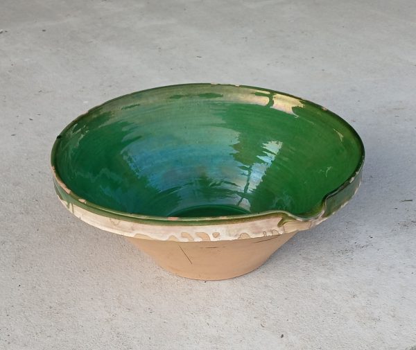 Ancien grésal en terre cuite vernissée n°11726