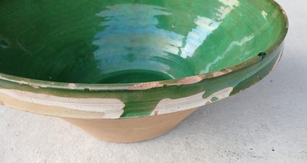 Ancien grésal en terre cuite vernissée n°11726