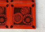 Lot de 6 carreaux en céramique vintage n°11729