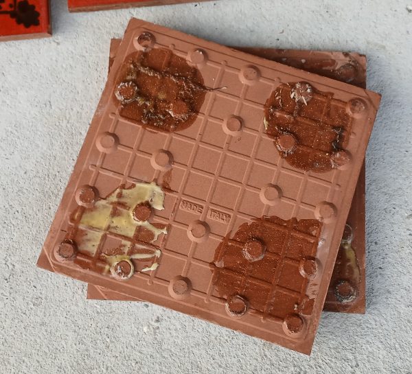 Lot de 6 carreaux en céramique vintage n°11729