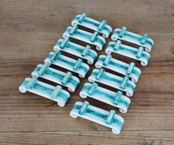 Lot de 12 porte couteaux en céramique vintage n°11741