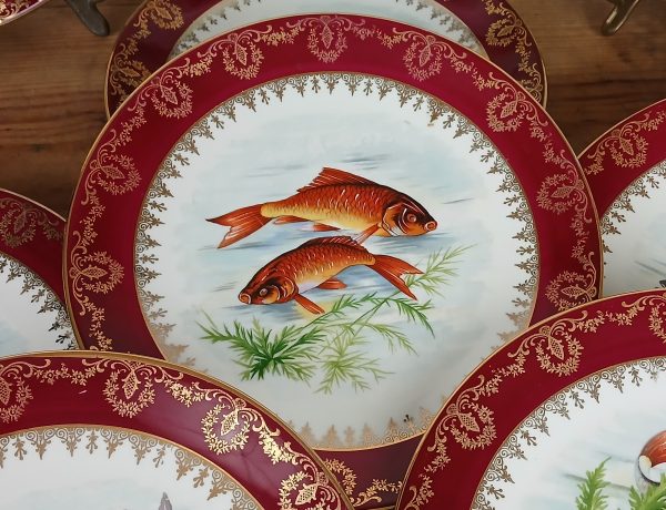 Service a poisson vintage en porcelaine n°11740