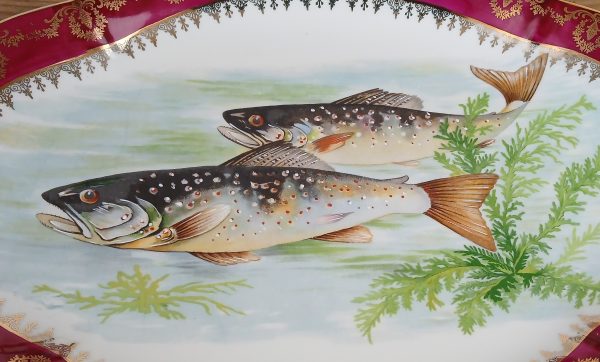 Service a poisson vintage en porcelaine n°11740