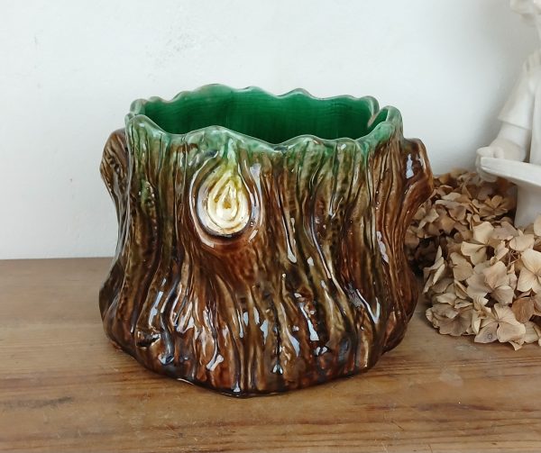 Ancien cache pot en barbotine n°11747