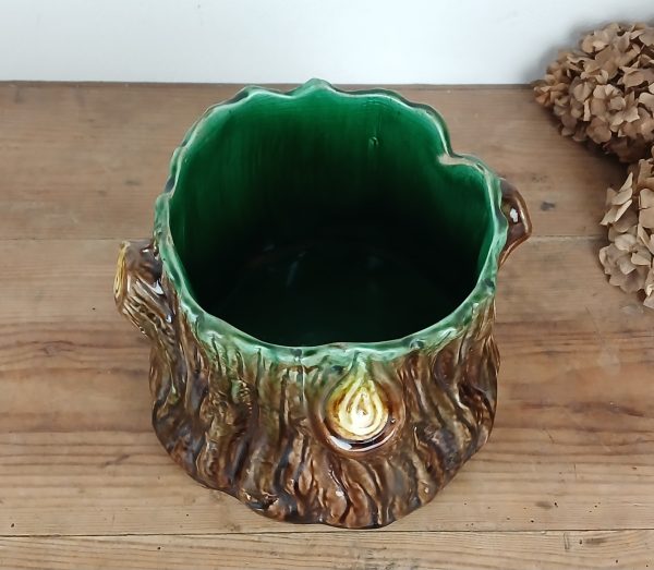 Ancien cache pot en barbotine n°11747