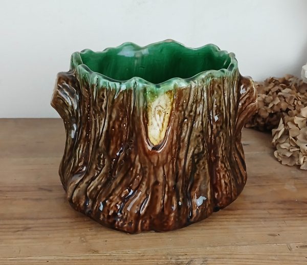 Ancien cache pot en barbotine n°11747