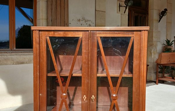 Ancienne vitrine anglaise en acajou n°11928