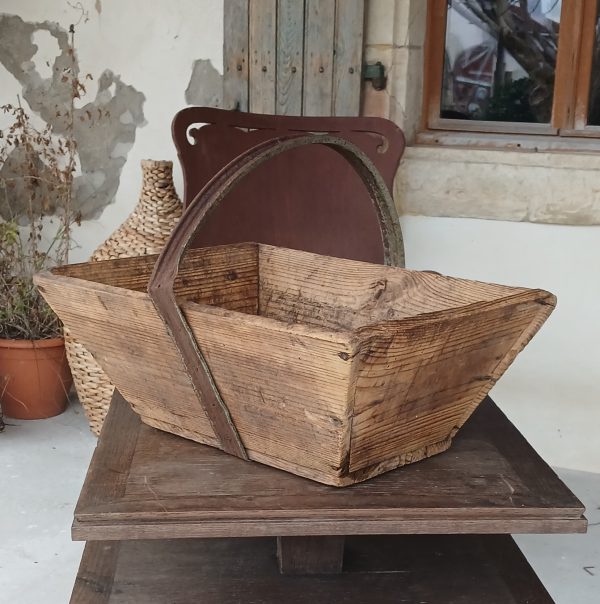 Ancien panier de vendange en bois n°11932