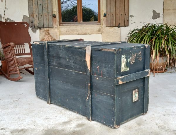 Ancienne grande caisse en bois n°11964