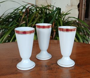 Lot de 3 mazagrans en porcelaine de Limoges n°11974