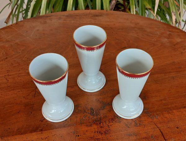 Lot de 3 mazagrans en porcelaine de Limoges n°11974